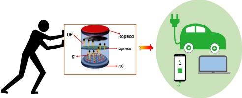 Fabrication of three-dimensional bismuth oxychloride nanoflower anchored by rGO nanosheets for high performance solid state asymmetric capacitor