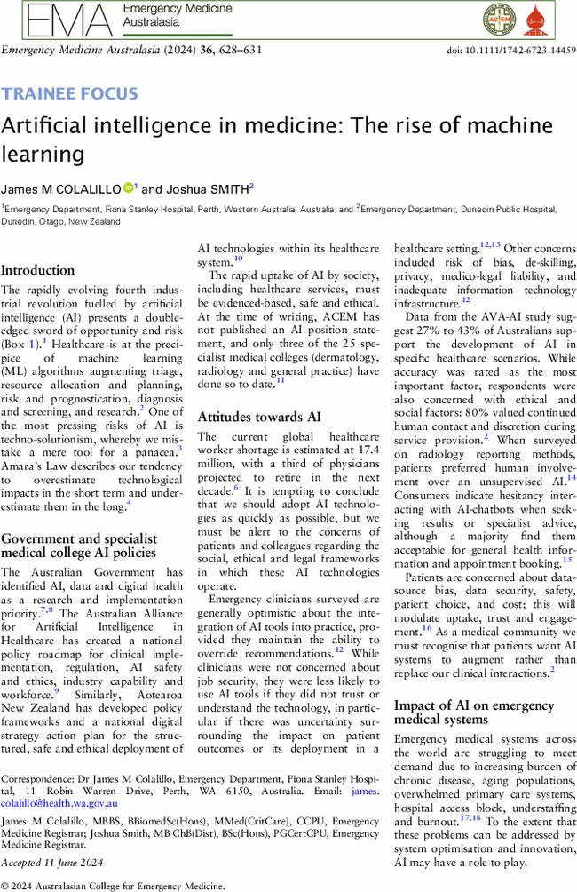 Artificial intelligence in medicine: The rise of machine learning