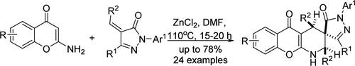 Diversity-Oriented Synthesis of Spiro[chromeno[2,3-b]pyridine-3,4′-pyrazole] Derivatives via Pseudo-Three-Component Reactions