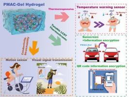 Tunable thermoresponsive and stretchable hydrogel sensor based on hydroxypropyl cellulose for human motion/health detection, visual signal transmission and information encryption