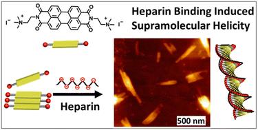 Heparin binding induced supramolecular chirality into the self-assembly of perylenediimide bolaamphiphile†