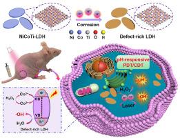 Ternary NiCoTi-layered double hydroxide nanosheets as a pH-responsive nanoagent for photodynamic/chemodynamic synergistic therapy