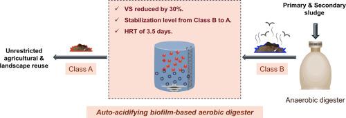 Quadrupling the capacity of post aerobic digestion treating anaerobically digested sludge using a moving-bed biofilm (MBBR) configuration