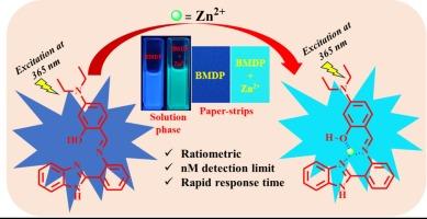 A ratiometric, turn-on fluorosensor for specific detection of Zn2+ ions