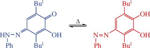 4-Phenyldiazenyl-substituted 3,6-di-tert-butylcatechol: synthesis and azo–hydrazone equilibrium