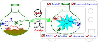 Guanidine hydrochloride (GuHCl)-catalysed microwave-mediated solvent- and metal-free synthesis of pyrimido[1,2-a]benzimidazole from aryl aldehyde and aryl methyl ketone†