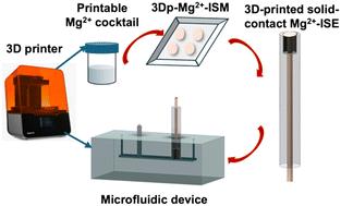 Integration of 3D printed Mg2+ potentiometric sensors into microfluidic devices for bioanalysis†