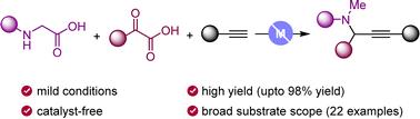 Facile synthesis of propargylamines by metal-free doubly decarboxylative coupling†