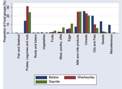 Dietary diversity and associated factors among households and children in internally displaced person camps in Southern Somalia: A cross-sectional study