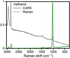 Ultrabroadband two-beam coherent anti-Stokes Raman scattering and spontaneous Raman spectroscopy of organic fluids: A comparative study