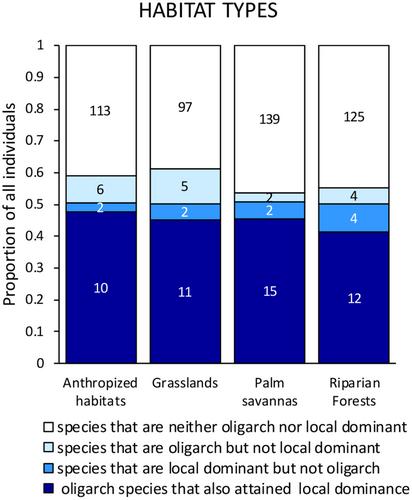 Diversity and dominance in bird assemblages across habitats in the Ñeembucú wetlands complex