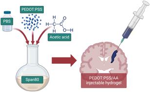 Injectable conductive hydrogel electrodes for minimally invasive neural interfaces†