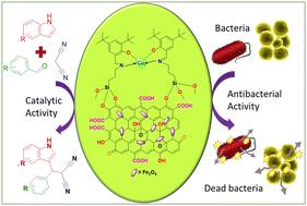 Unveiling the dual-function applications of a magnetically retrievable chemically grafted Schiff base Cu-complex on graphene oxide for catalytic and antibacterial applications†