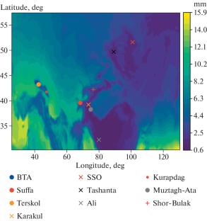 Statistical Characteristics of Precipitated Water Vapor, Optical Depth and Cloudiness in the Northern Part of Russia