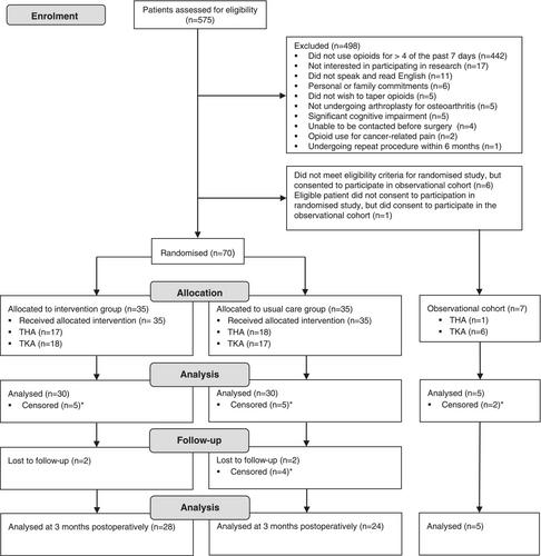 A pilot multicentre randomised clinical trial to determine the effect of a pharmacist-partnered opioid tapering intervention before total hip or knee arthroplasty