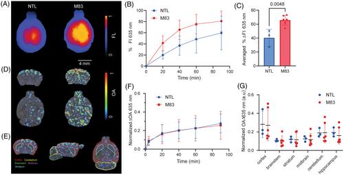 Visualizing alpha-synuclein and iron deposition in M83 mouse model of Parkinson's disease in vivo