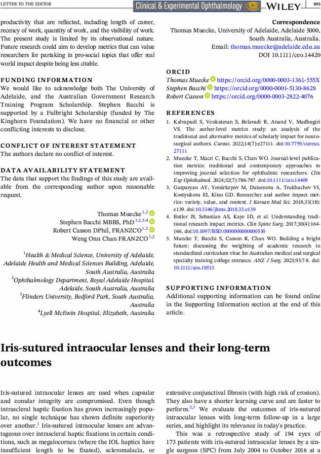 Iris-sutured intraocular lenses and their long-term outcomes