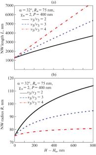 Asymptotic Stage of Self-Catalyzed Growth of III–V Nanowires by Molecular Beam Epitaxy