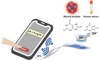 A flexible non-enzymatic hydrogel-assisted electrochemical sensor: Wireless, sensitive, and selective uric acid detection for home monitoring