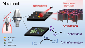 Ce-doped defective titanium oxide coating with antibacterial, antioxidant and anti-inflammatory properties for potential application of peri-implantitis treatment