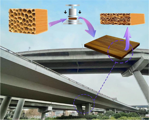 Formaldehyde-free high-strength low-density wood biocomposites via corrugation and self-bonding of wooden cell