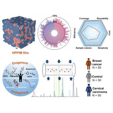 Hierarchically porous films for ultrahigh-throughput characterization of chemical exposome in biological fluids