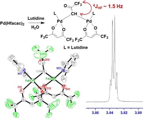 Synthesis of a Palladium Dimer Supported by a C-Bound Trifluoroacetonate Bridge Formed by Cleavage of a Hexafluoroacetylacetonate Ligand