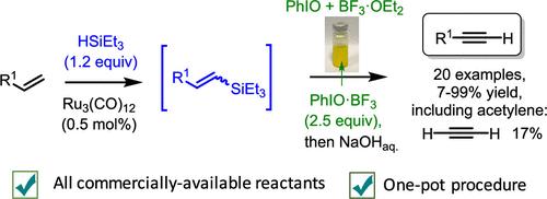 One-Pot Synthesis of Terminal Alkynes from Alkenes