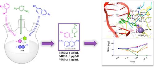 Facile one-pot synthesis of N-pyridinylaminonaphthol derivatives and their antibacterial evaluation against multidrug-resistant Staphylococcus aureus.