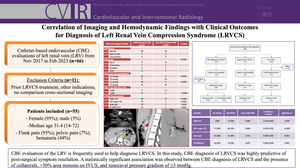 Correlation of Imaging and Hemodynamic Findings with Clinical Outcomes for Diagnosis of Left Renal Vein Compression Syndrome.