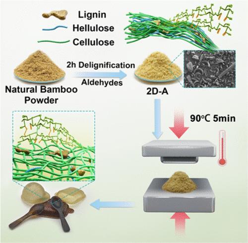 Conversion of Bamboo into Strong, Waterproof, and Biodegradable Thermosetting Plastic through Cell Wall Structure Directed Manipulation.