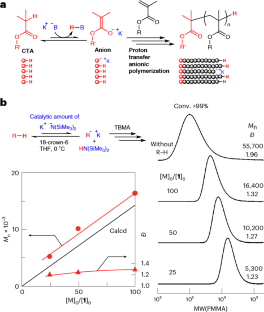 ‘Living’ anionic polymerization through reversible activation of C–H bonds with a base catalyst