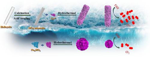 Halloysite-derived hierarchical cobalt silicate hydroxide hollow nanorods assembled by nanosheets for highly efficient electrocatalytic oxygen evolution reaction