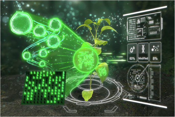 Delivery of luminescent particles to plants for information encoding and storage