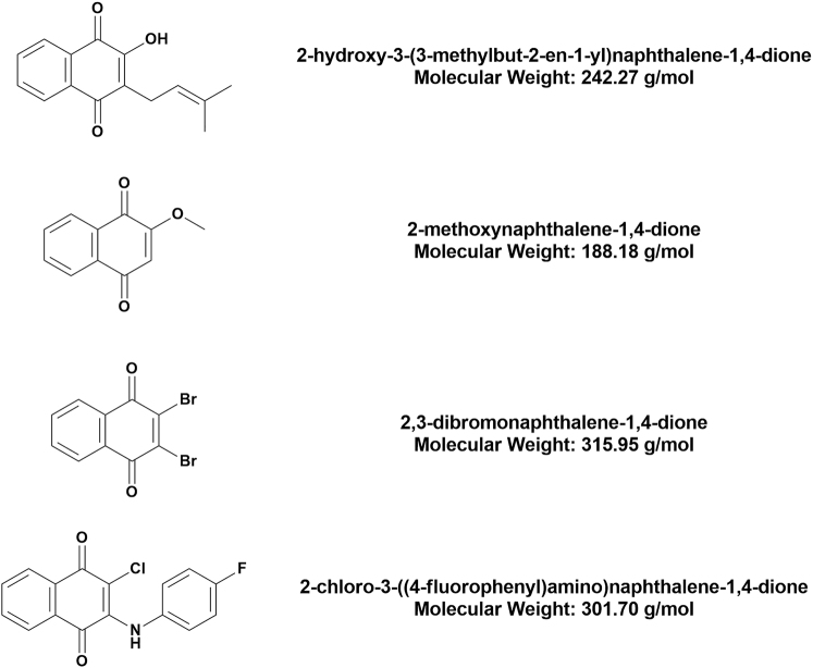 Antifungal potential, mechanism of action, and toxicity of 1,4-naphthoquinone derivatives.