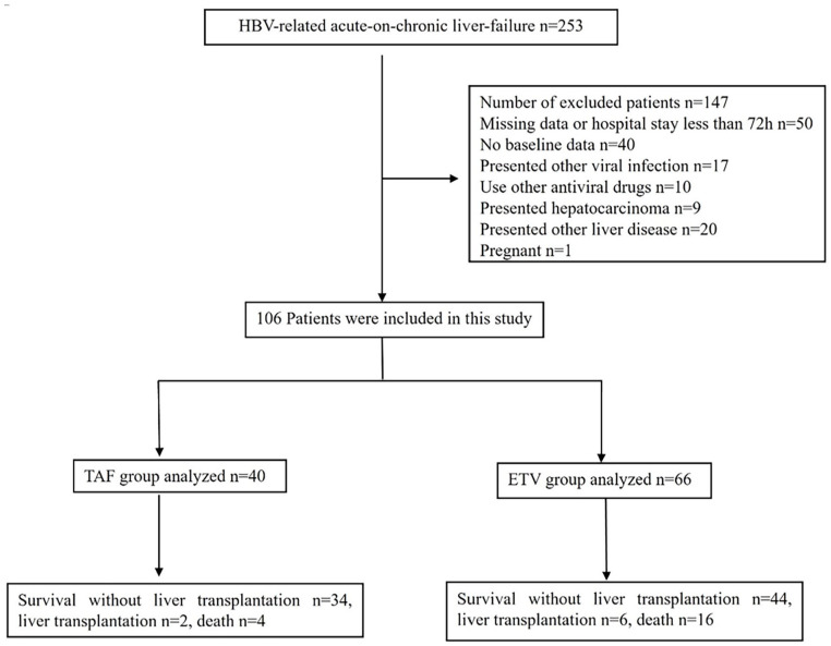 Short-Term Efficacy of Tenofovir Alafenamide in Acute-On-Chronic Liver Failure: A Single Center Experience.
