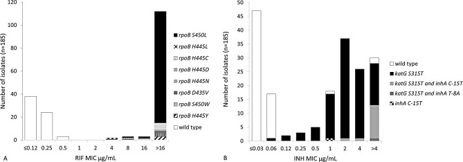 Detection of multidrug-resistance in Mycobacterium tuberculosis by phenotype- and molecular-based assays.