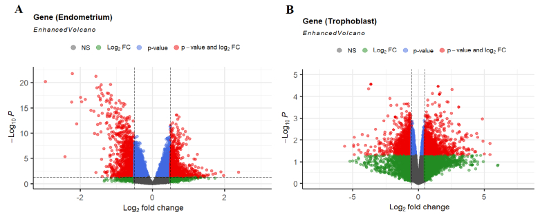 Comparison of the gene expression profiles of endometrial and trophoblastic cells in women with recurrent miscarriage: A bioinformatics approach.