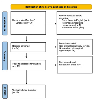 Endoscopic transnasal approach to remove an intraorbital bullet: systematic review and case report.