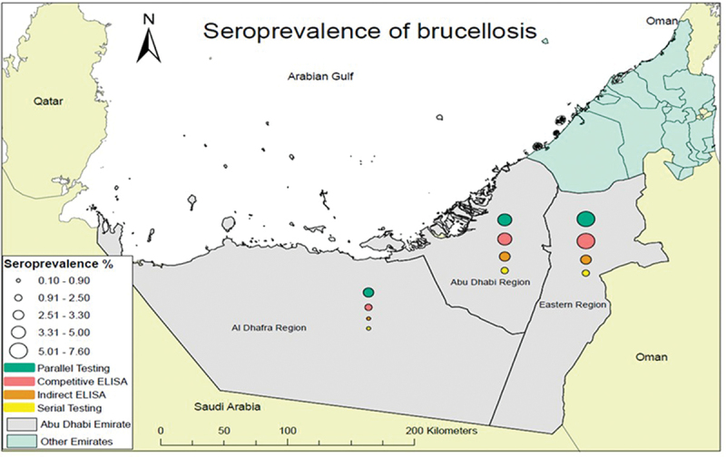 Seroprevalence and molecular detection of <i>Brucella</i> infection in livestock in the United Arab Emirates.
