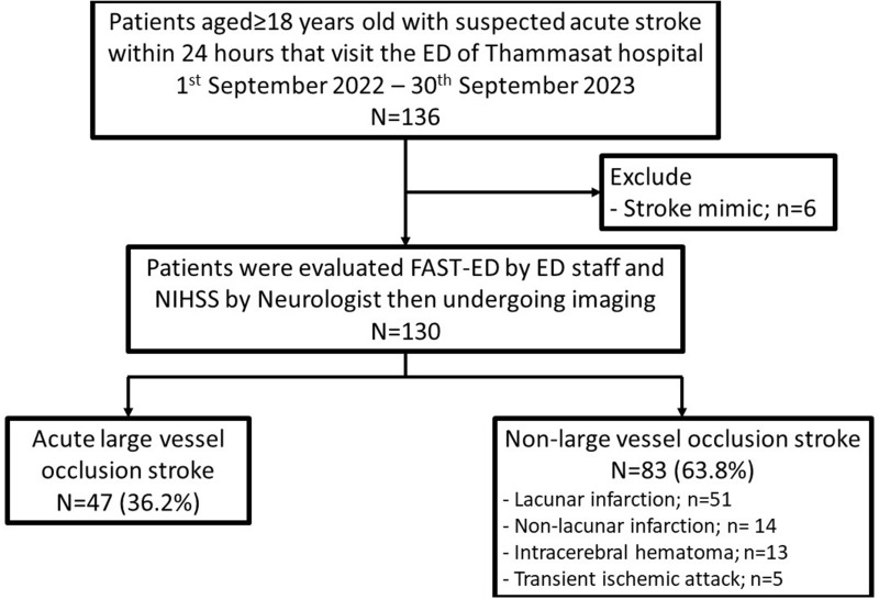 Accuracy of FAST-ED for Assessment Large Vessel Occlusion of Acute Ischemic Stroke in Emergency Department.
