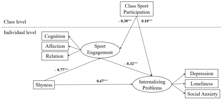 Shyness, Sport Engagement, and Internalizing Problems in Chinese Children: The Moderating Role of Class Sport Participation in a Multi-Level Model.