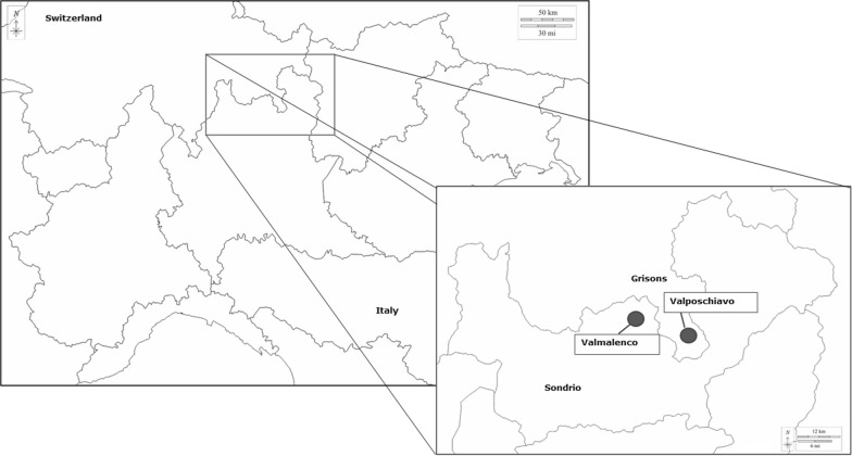 Beyond the border: comparative ethnobotany in Valmalenco (SO, Italy) and Valposchiavo (Canton of Grisons, Switzerland).