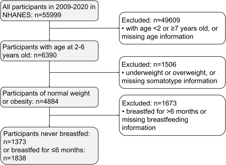 Beneficial effects of short-term breastfeeding versus non-breastfeeding in early life against childhood obesity: findings from the US-based population study NHANES.