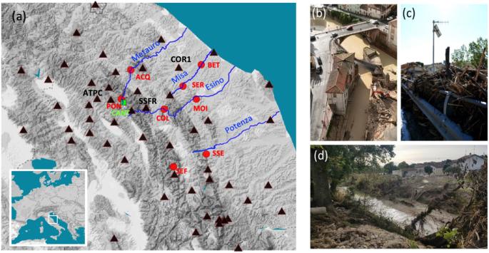 Seismic signature of an extreme hydro-meteorological event in Italy