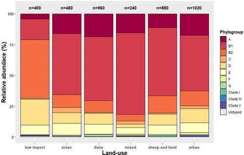 Population structure and pathogen interaction of Escherichia coli in freshwater: Implications of land-use for water quality and public health in Aotearoa New Zealand