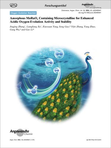 Frontispiz: Amorphous MnRuOx Containing Microcrystalline for Enhanced Acidic Oxygen-Evolution Activity and Stability