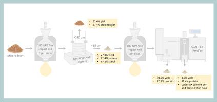 Isolating a fraction enriched in sub-aleurone gluten proteins through dry fractionation of wheat miller's bran