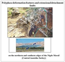 Polyphase deformation features and extensional detachment faults on the northern and southern edges of the Nigde Massif (Central Anatolia-Turkey)