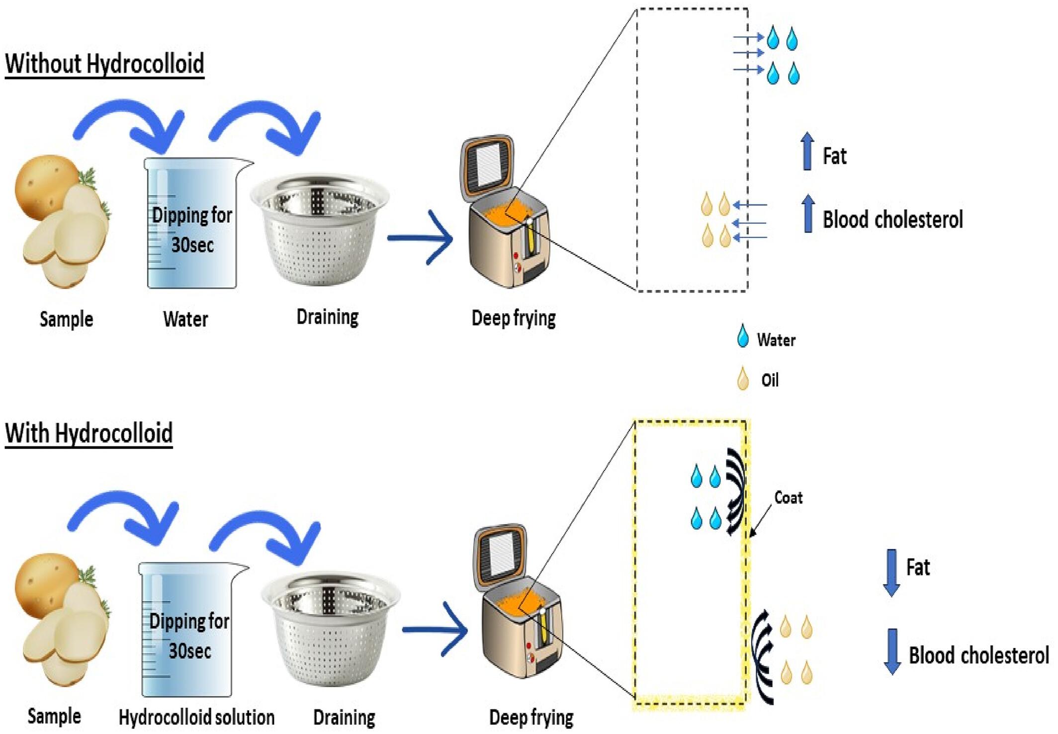 Recent advances in deep-fat frying through pretreatments and edible coating to reduce oil absorption